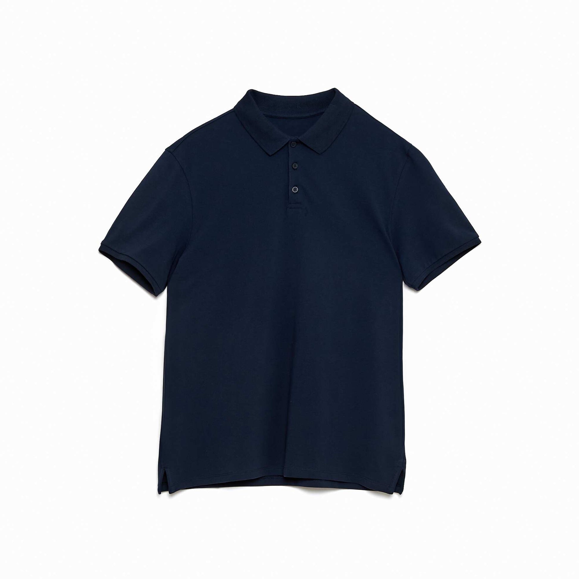 Polo maille piquée coton 220 gr - unisexe BLEU MARINE