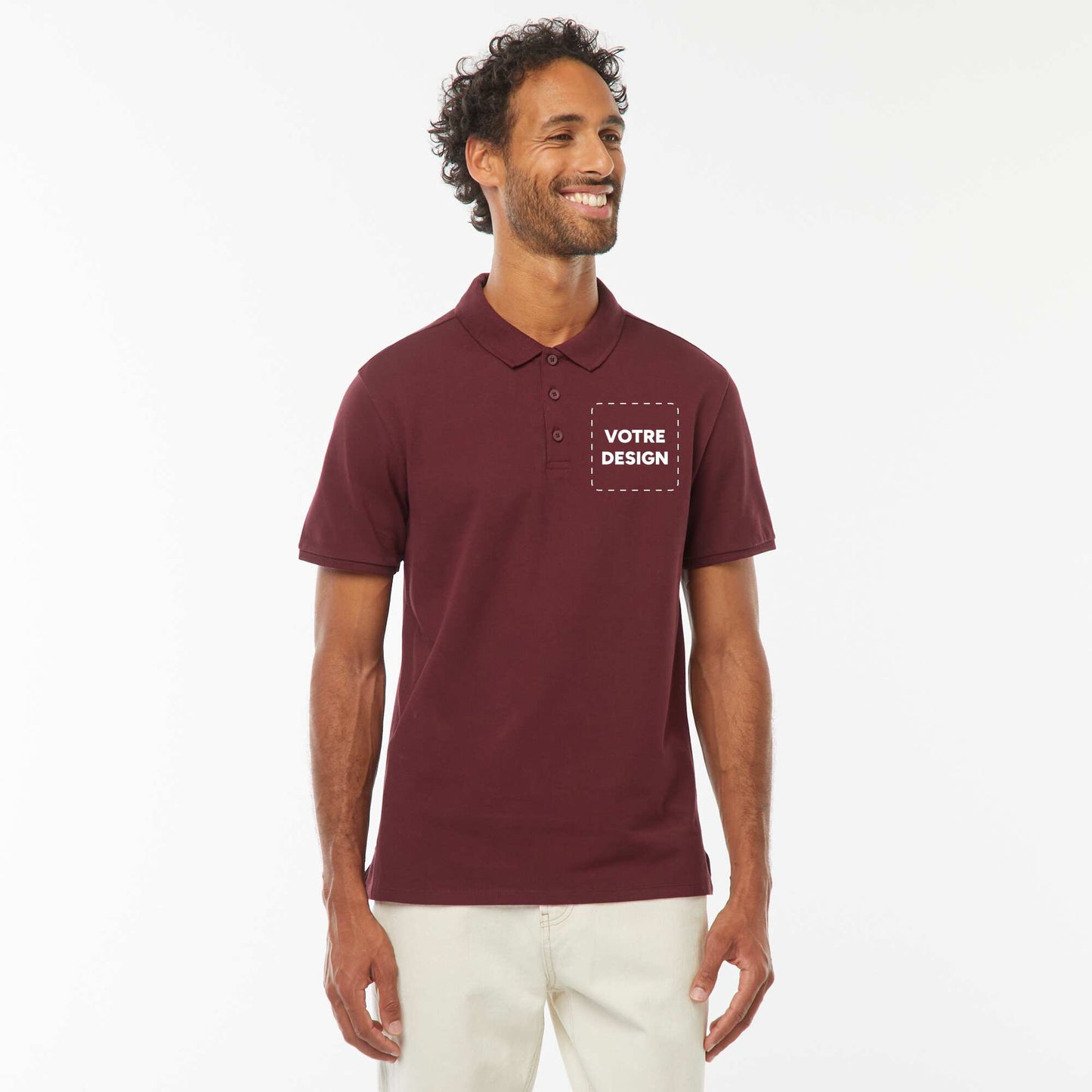 Polo maille piquée coton 220 gr - unisexe ROUGE