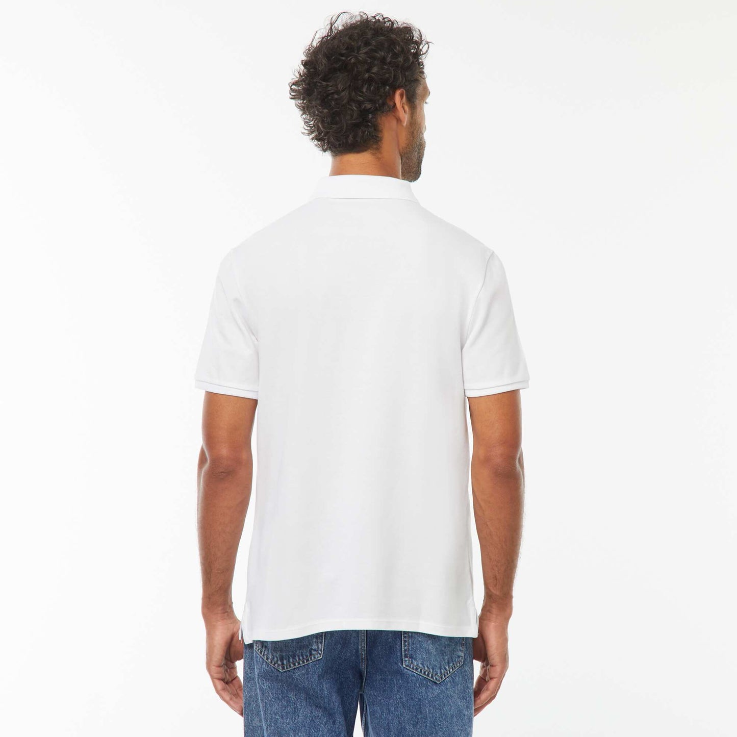Polo maille piquée coton 220 gr - unisexe BLANC