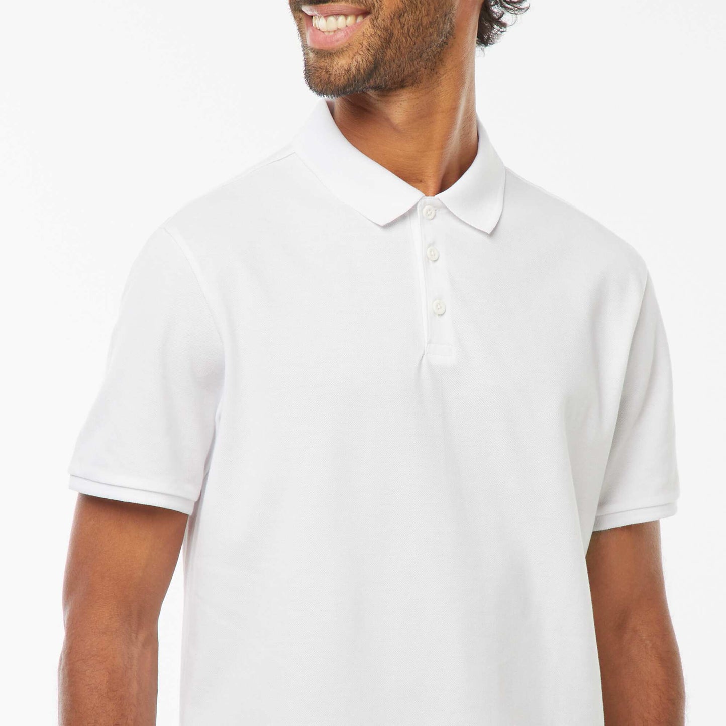 Polo maille piquée coton 220 gr - unisexe BLANC
