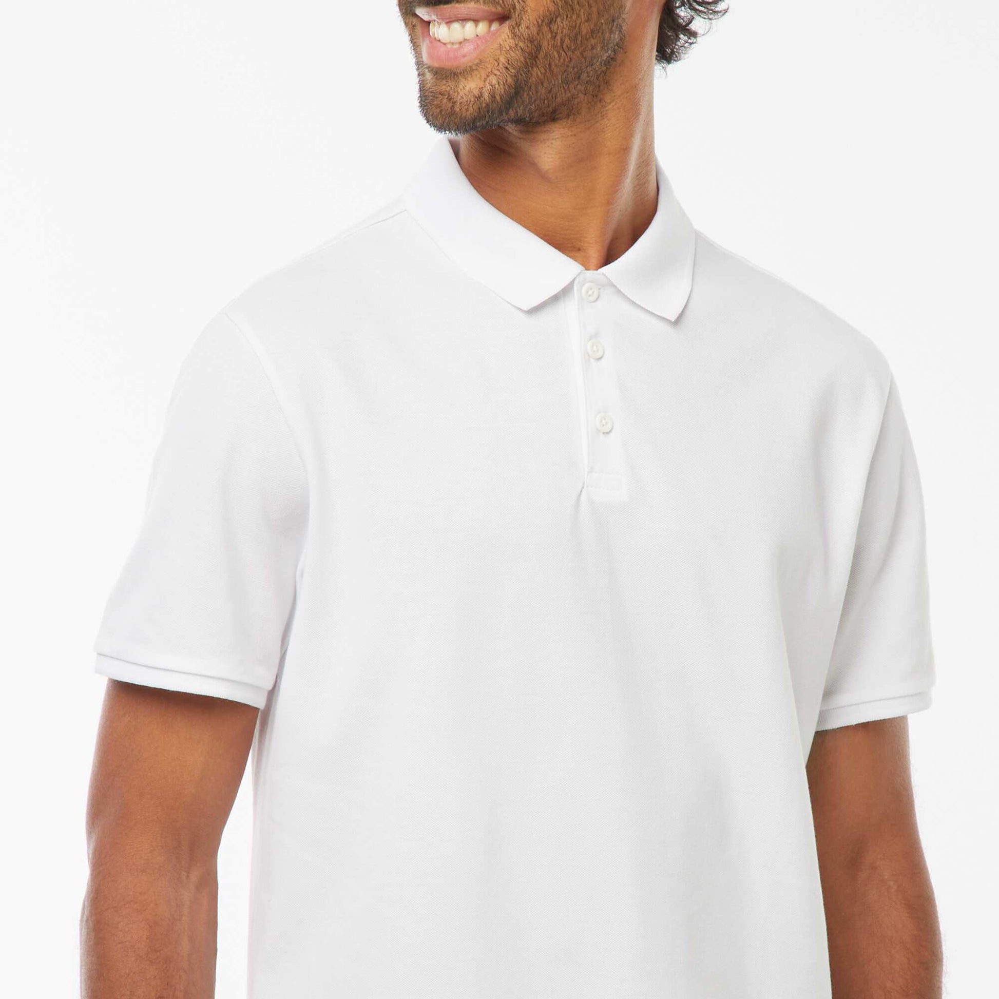 Polo maille piquée coton 220 gr - unisexe BLANC