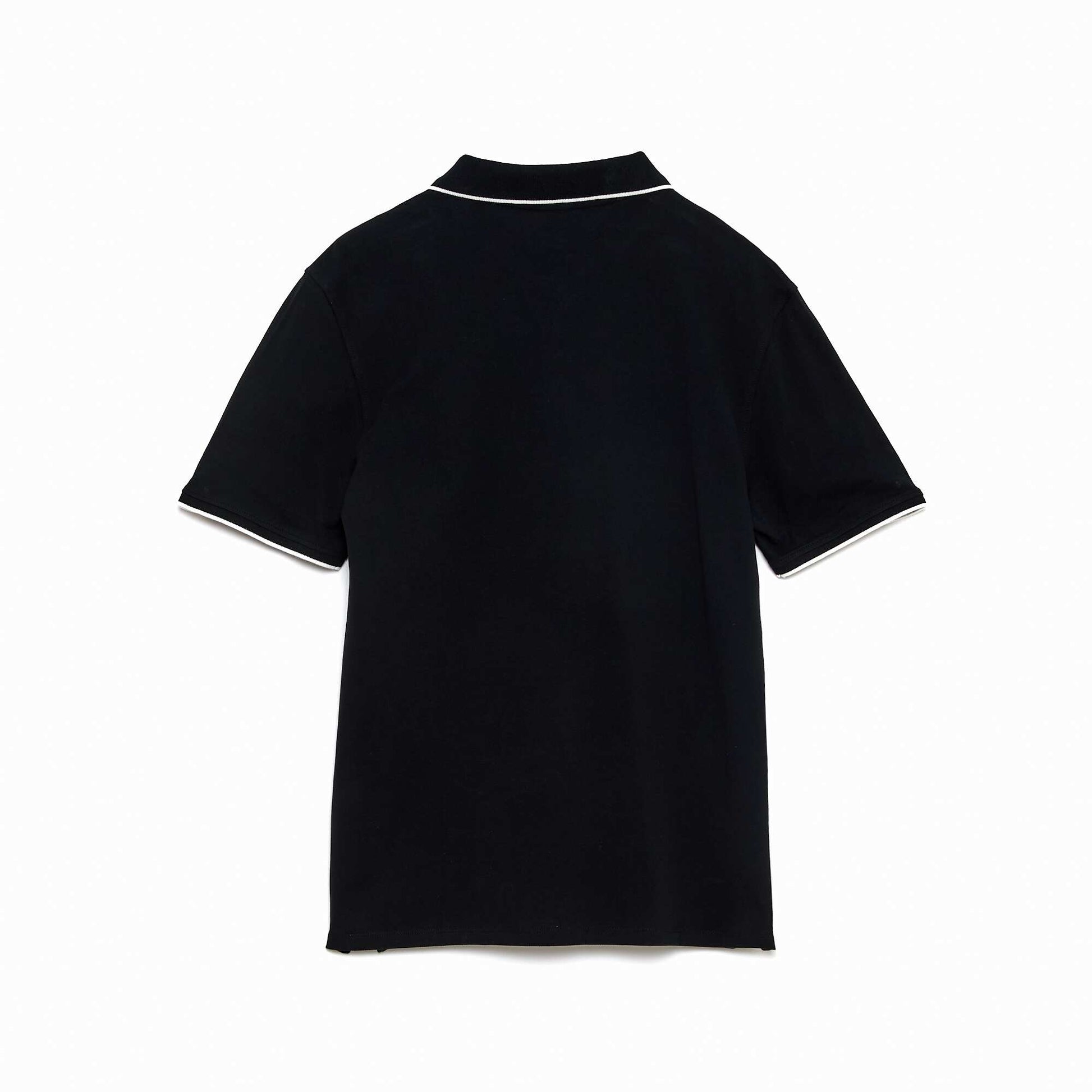 Polo maille piquée coton 220 gr NOIR
