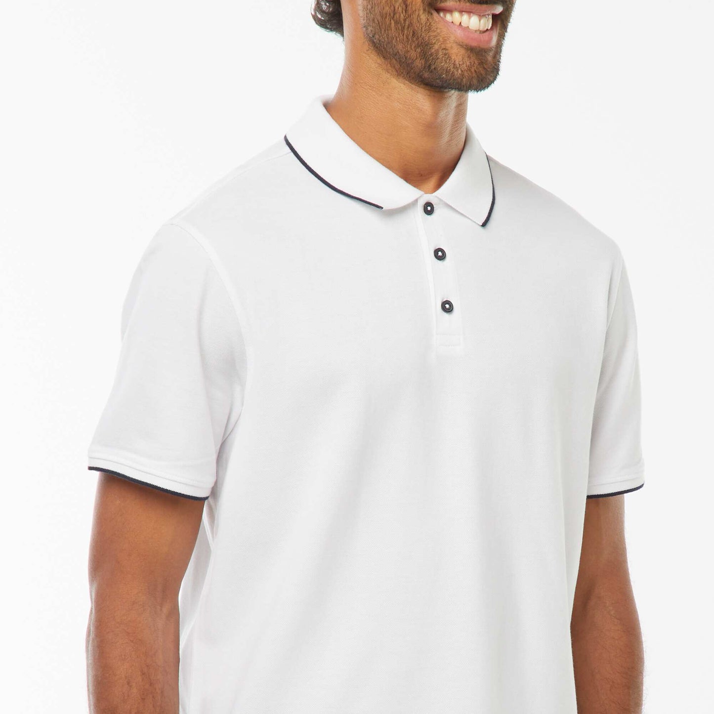 Polo maille piquée coton 220 gr BLANC