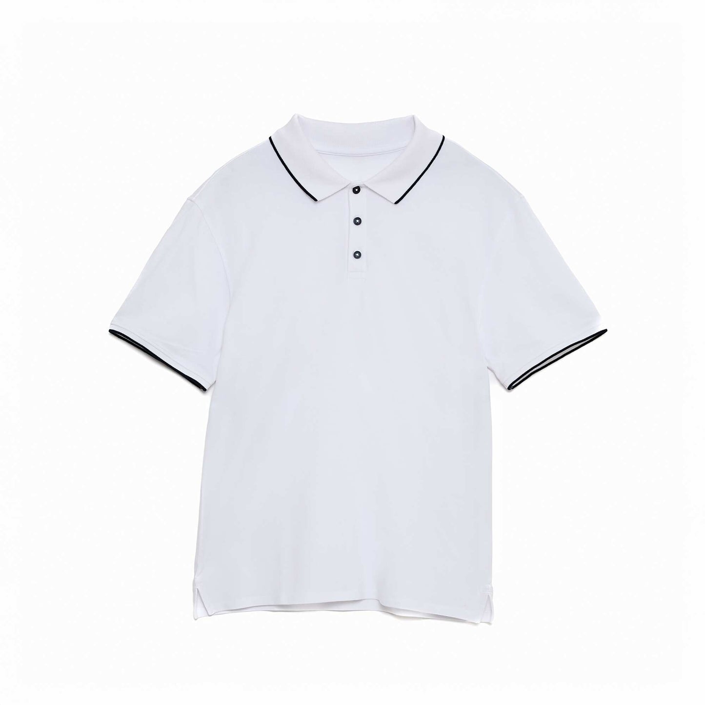 Polo maille piquée coton 220 gr BLANC