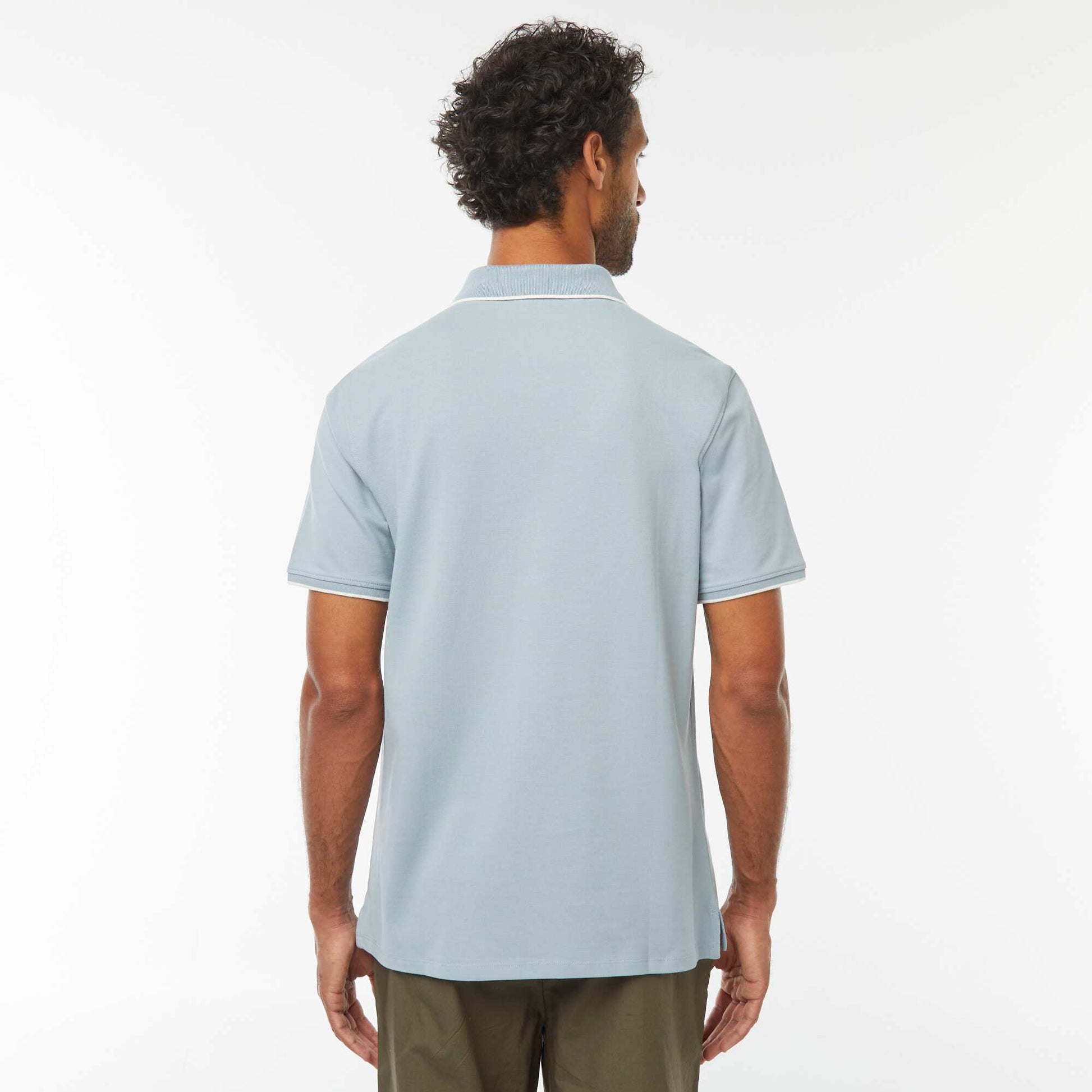 Polo maille piquée coton 220 gr BLEU