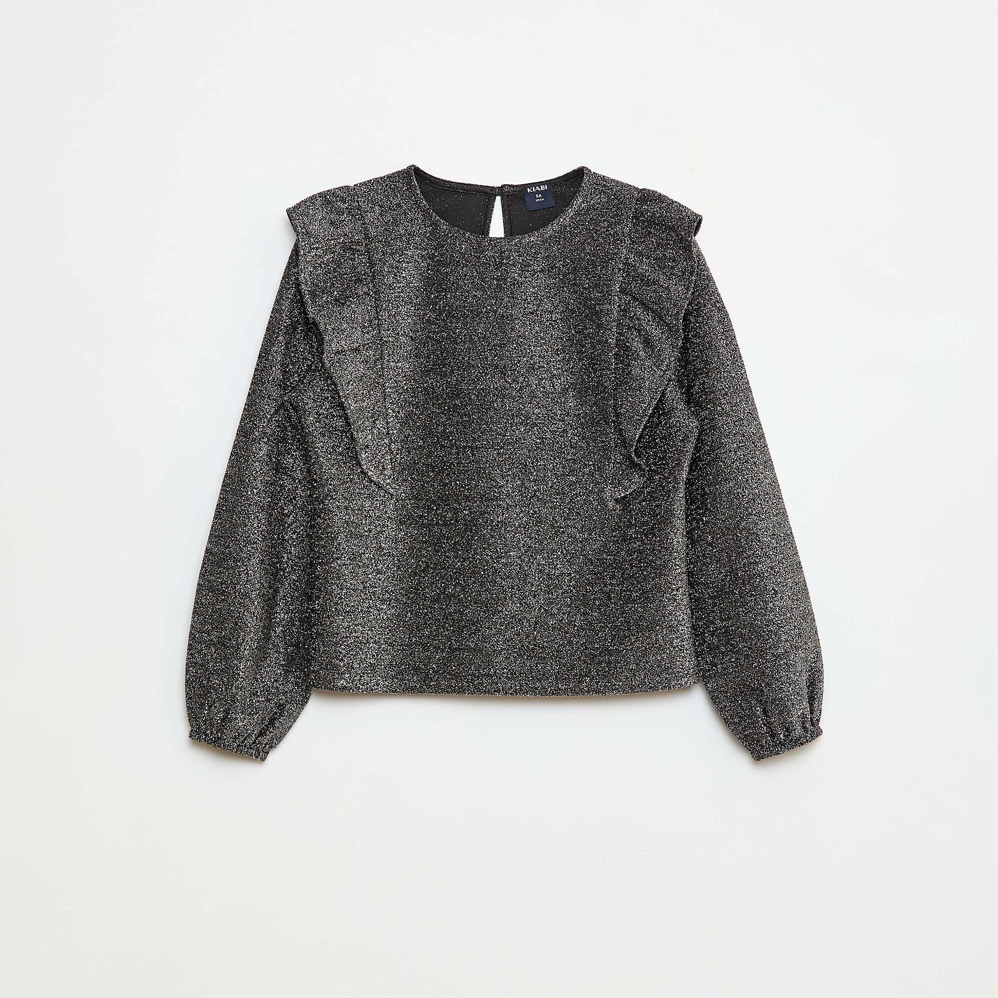 T-shirt brillant manches longues GRIS