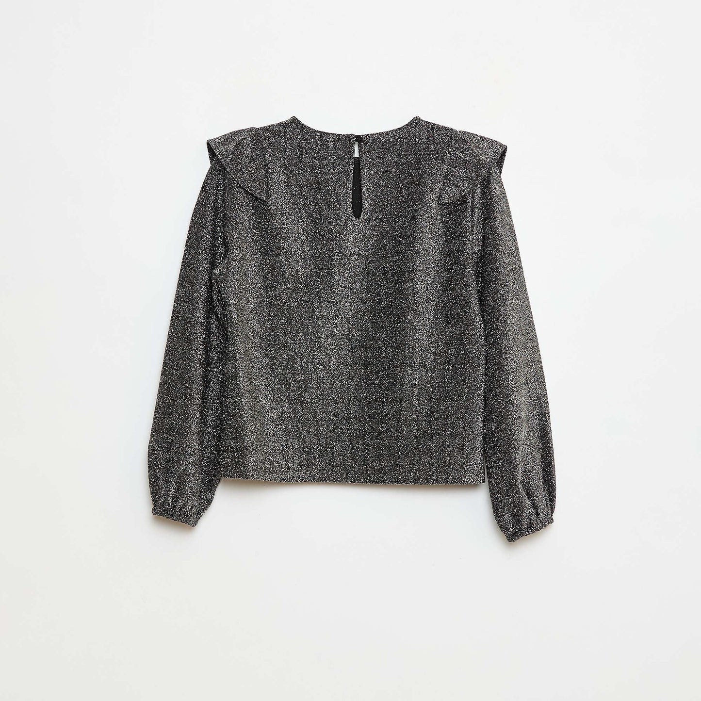 T-shirt brillant manches longues GRIS