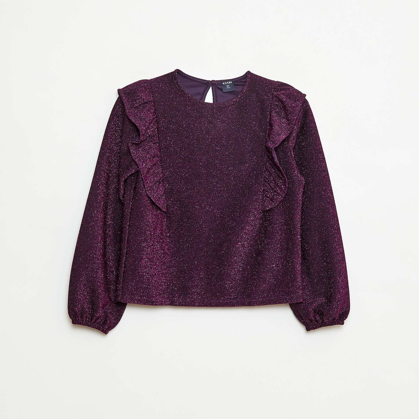 T-shirt brillant manches longues VIOLET