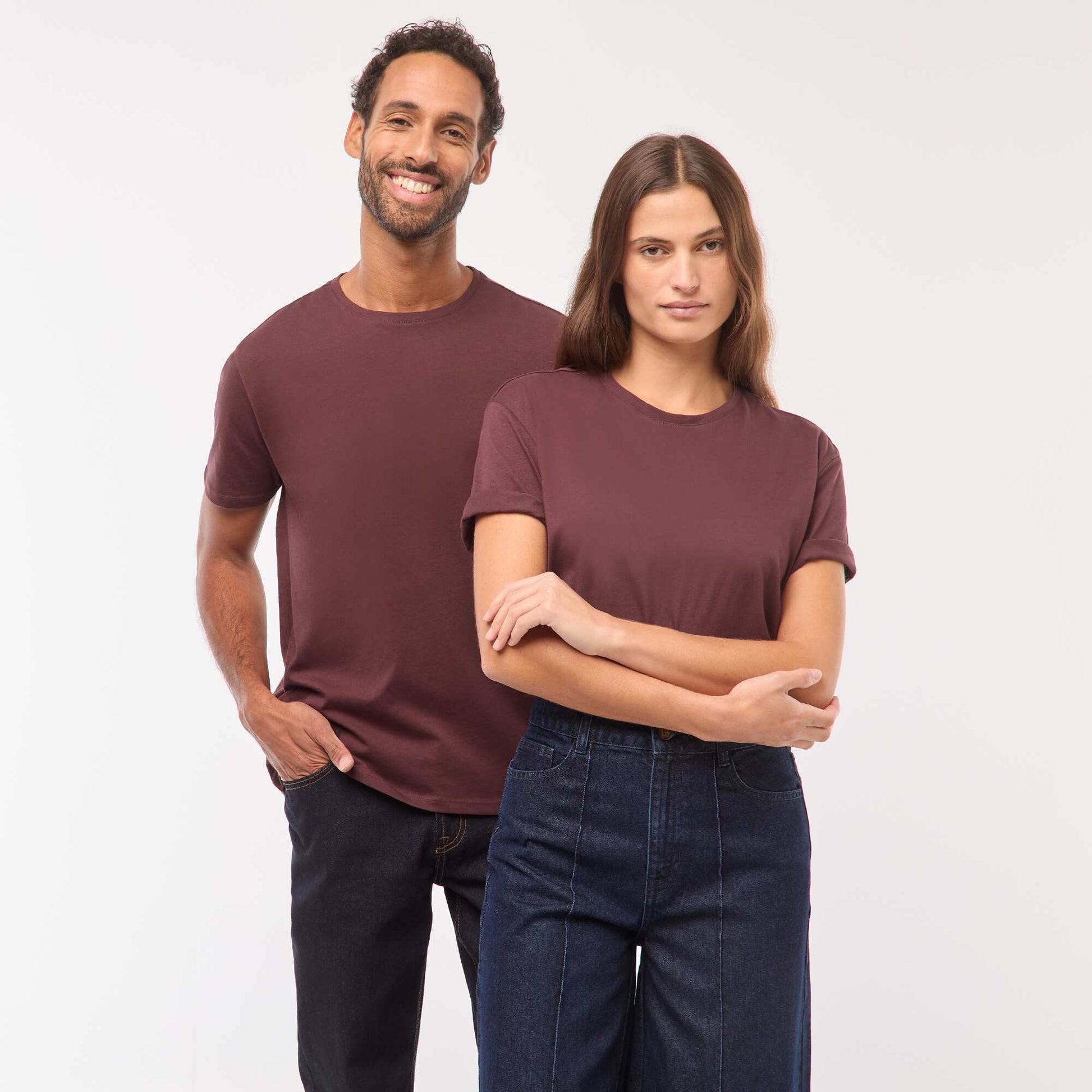 T-shirt coton 160 Gr - unisexe BORDEAUX