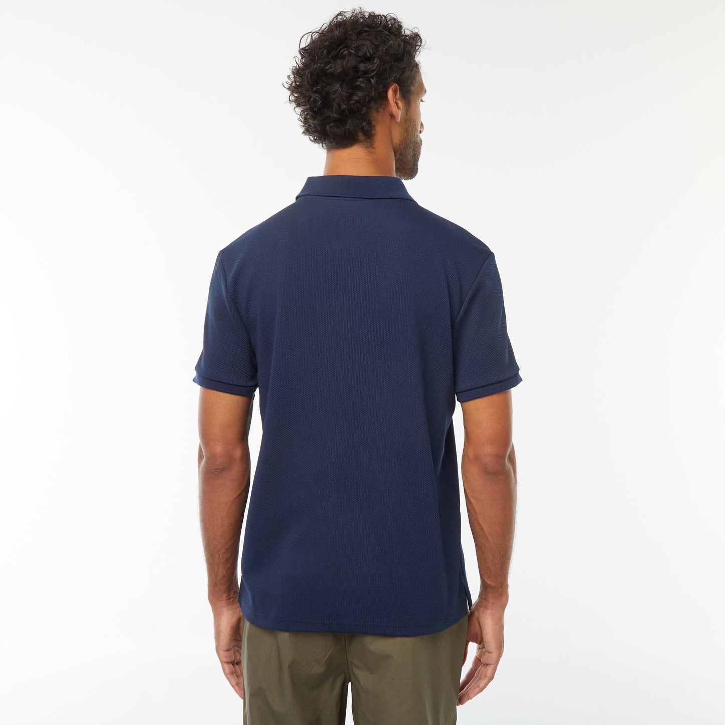 Polo maille piquée polyester 250 gr BLEU MARINE