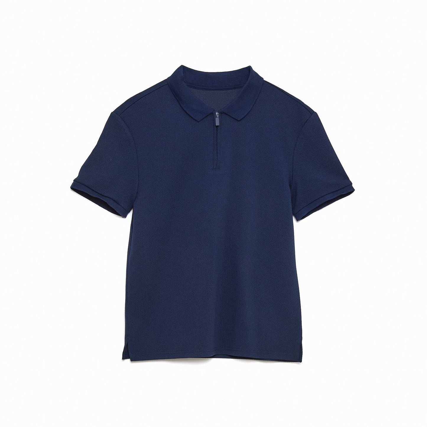 Polo maille piquée polyester 250 gr BLEU MARINE