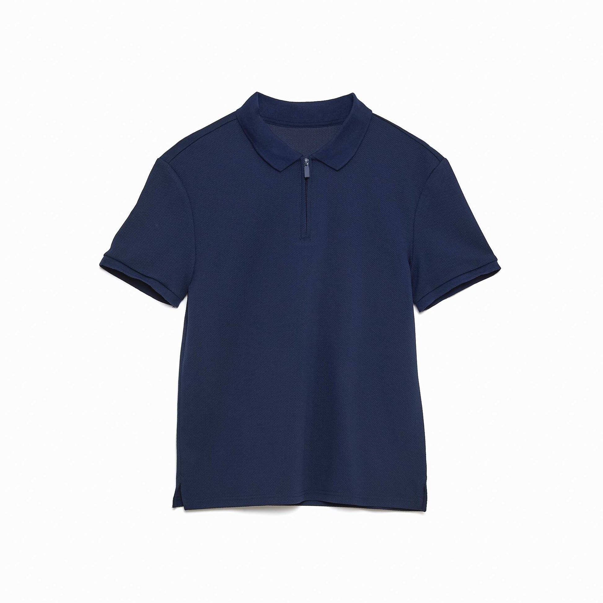 Polo maille piquée polyester 250 gr BLEU MARINE