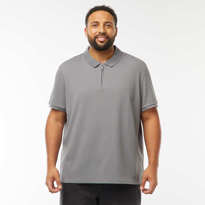 Polo maille piquée polyester 250 gr GRIS