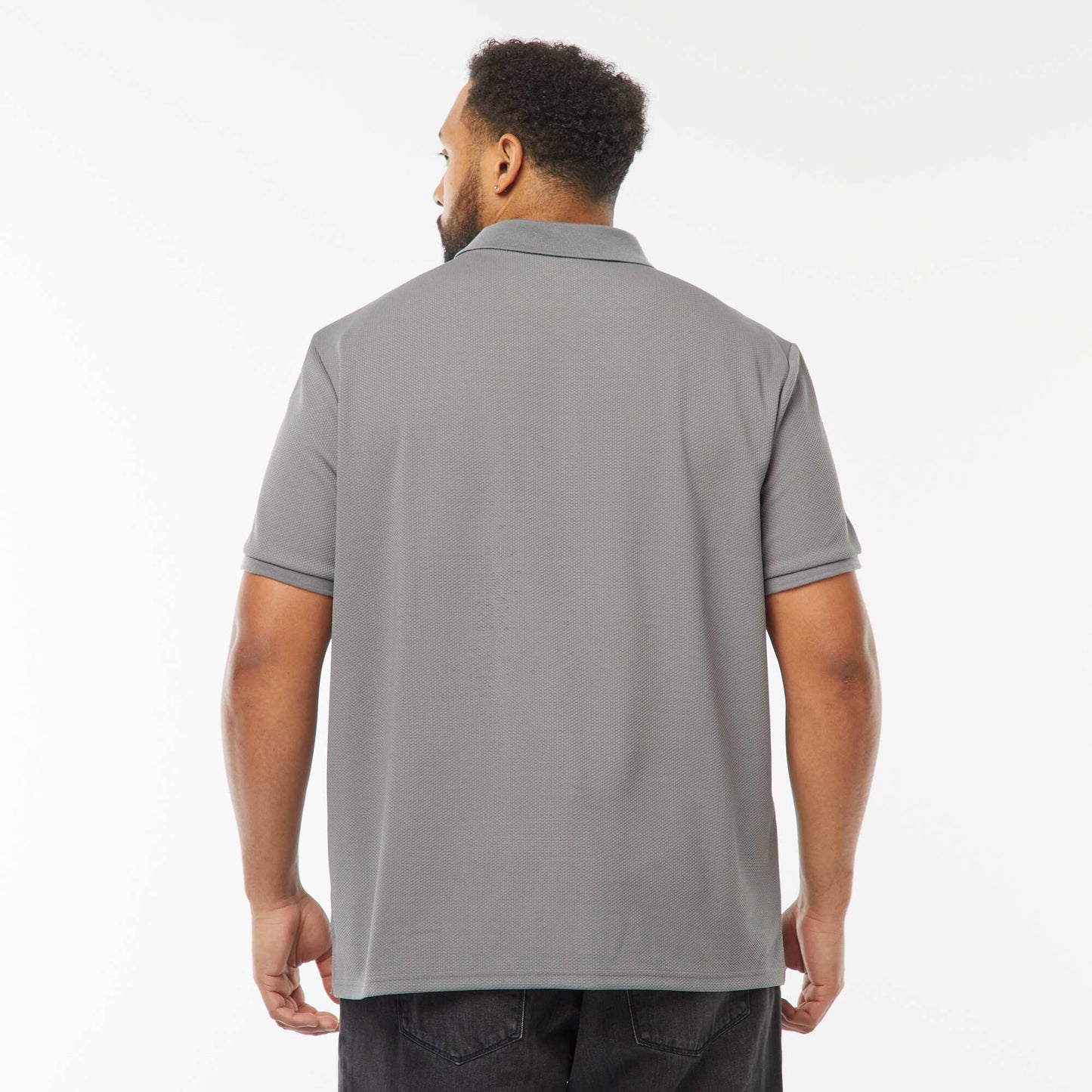 Polo maille piquée polyester 250 gr GRIS
