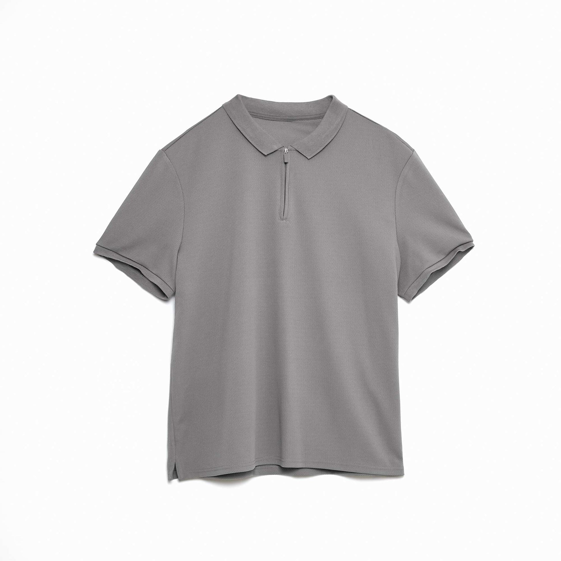 Polo maille piquée polyester 250 gr GRIS