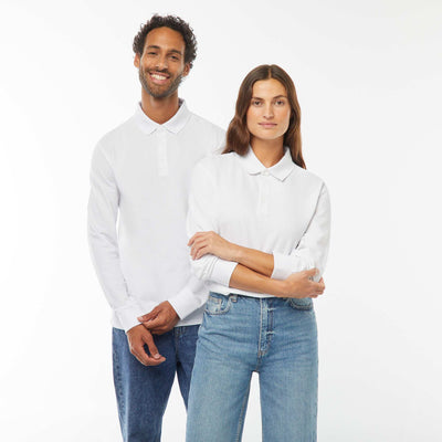 Polo piqué coton 220 Gr - unisexe - Blanc BLANC