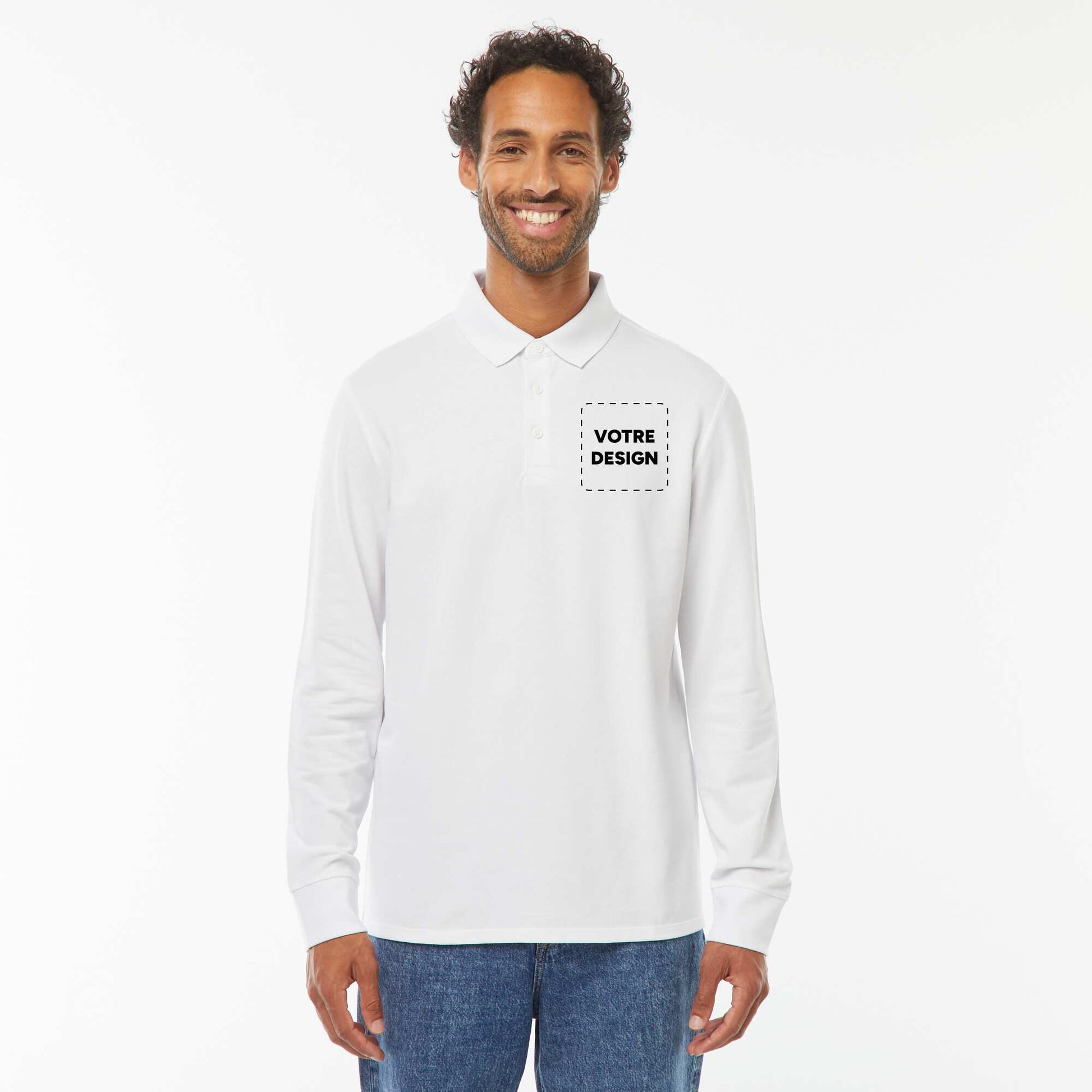 Polo piqué coton 220 Gr - unisexe - Blanc BLANC
