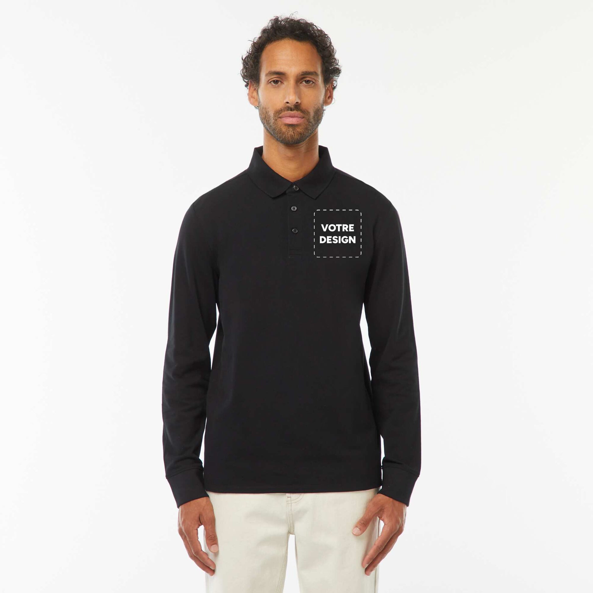 Polo piqué coton 220 Gr - unisexe - Noir NOIR