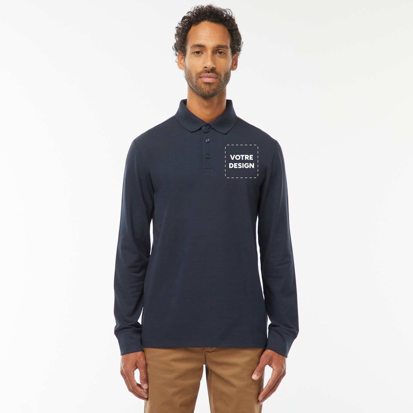 Polo piqué coton 220 Gr - unisexe - Marine BLEU