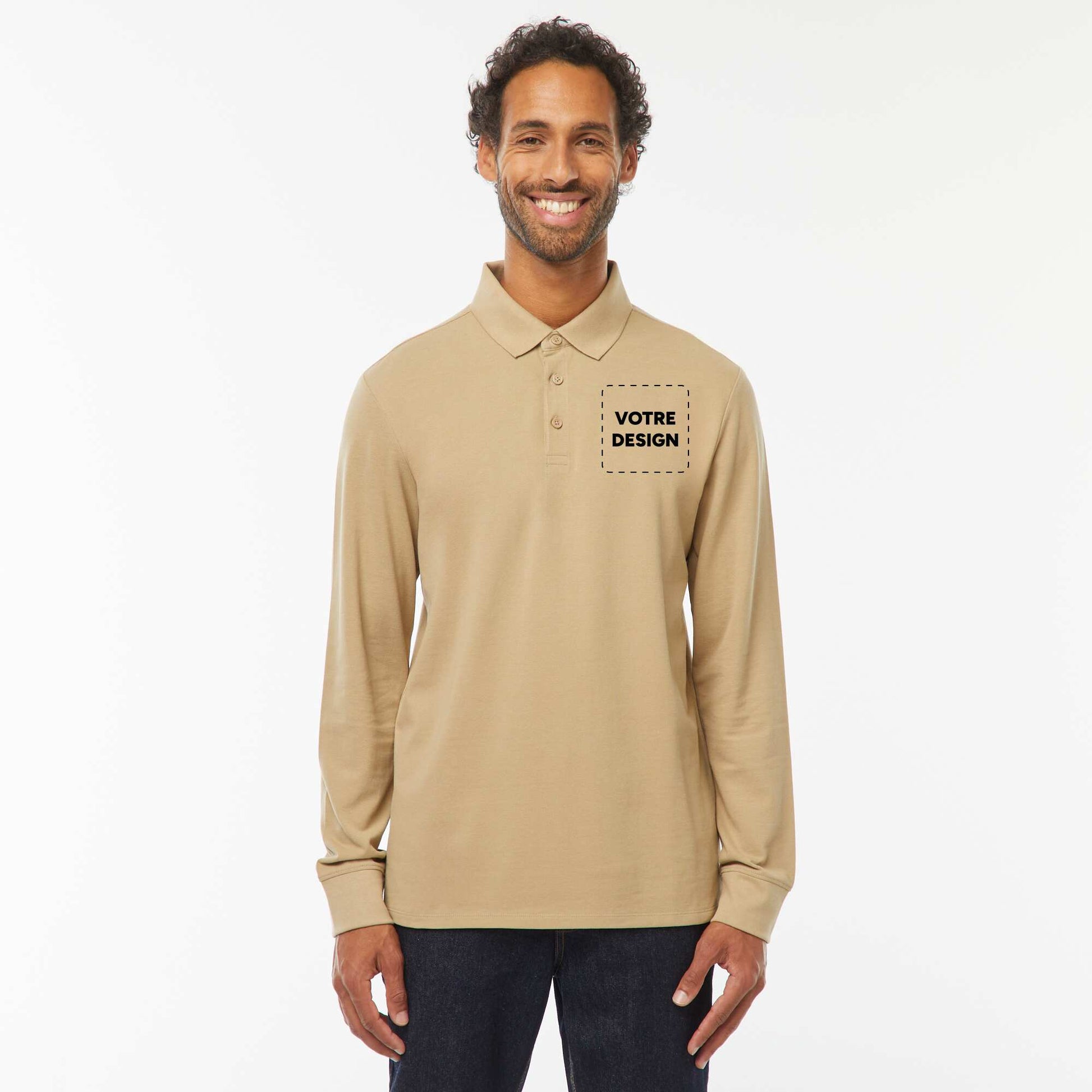 Polo piqué coton 220 Gr - unisexe - Beige BEIGE