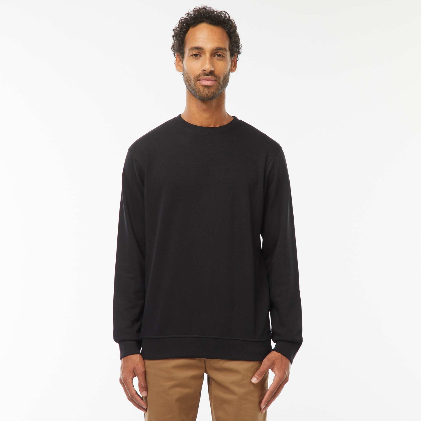Sweat col rond molleton 260 Gr  - Unisexe NOIR