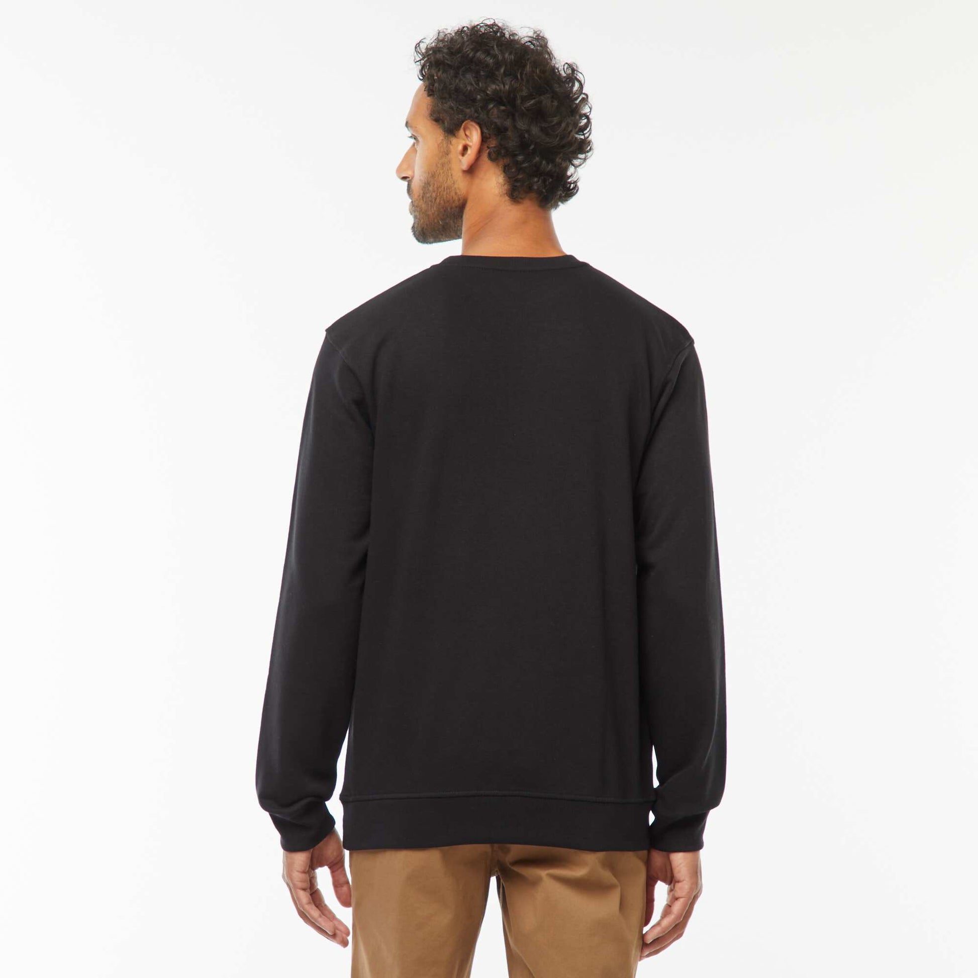 Sweat col rond molleton 260 Gr  - Unisexe NOIR