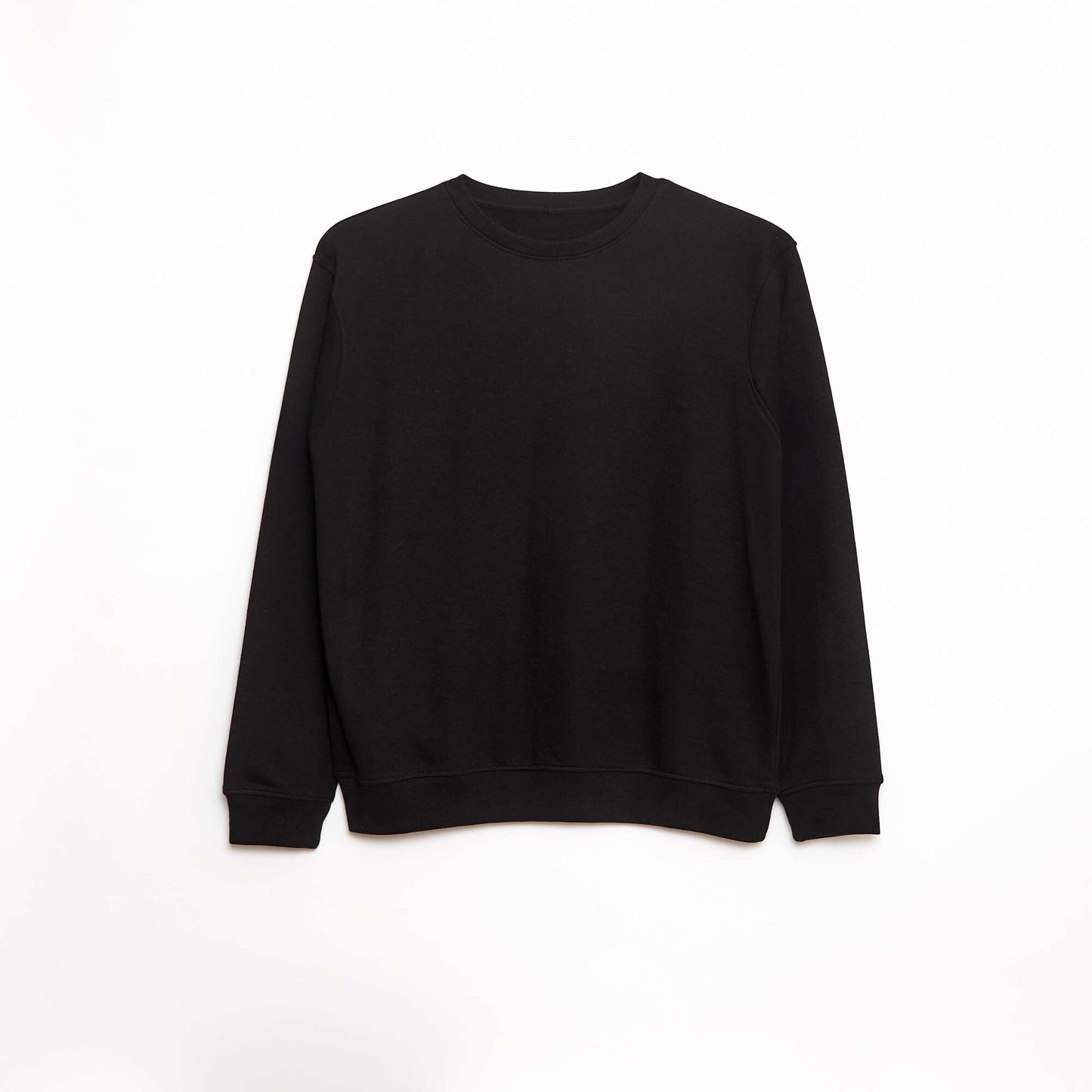 Sweat col rond molleton 260 Gr  - Unisexe NOIR