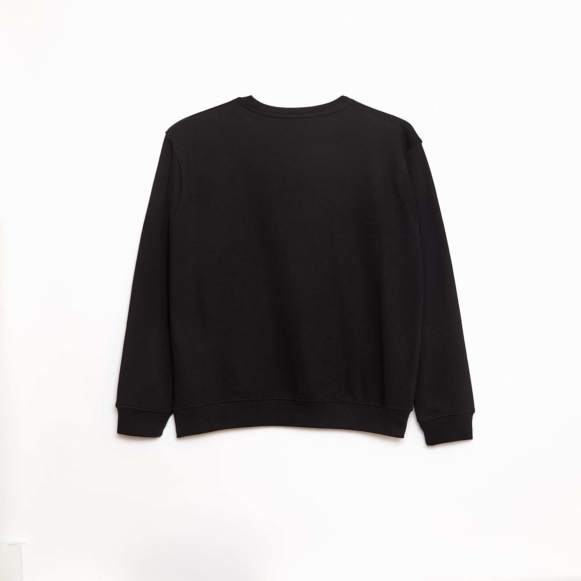 Sweat col rond molleton 260 Gr  - Unisexe NOIR