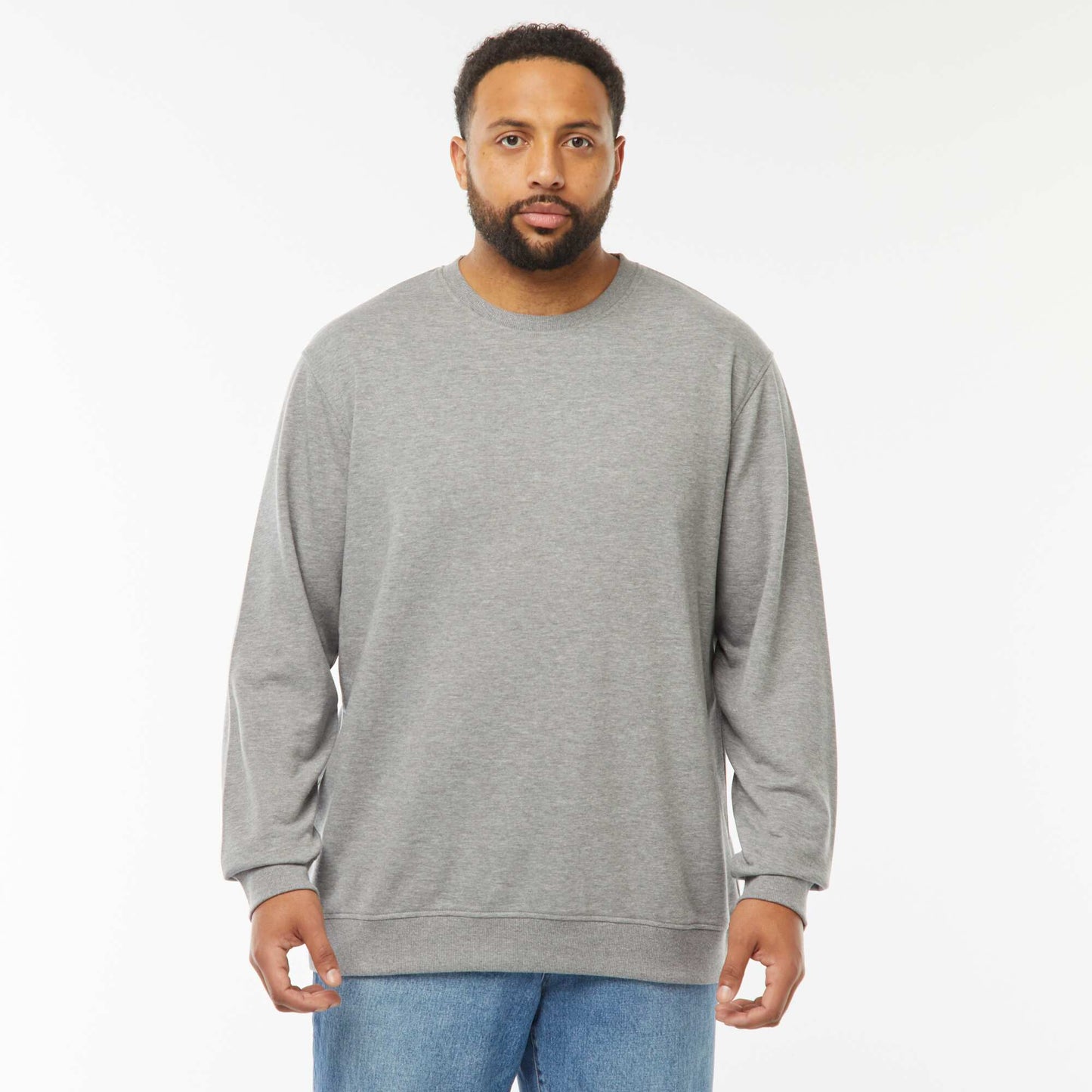 Sweat col rond molleton 260 Gr  - Unisexe GRIS
