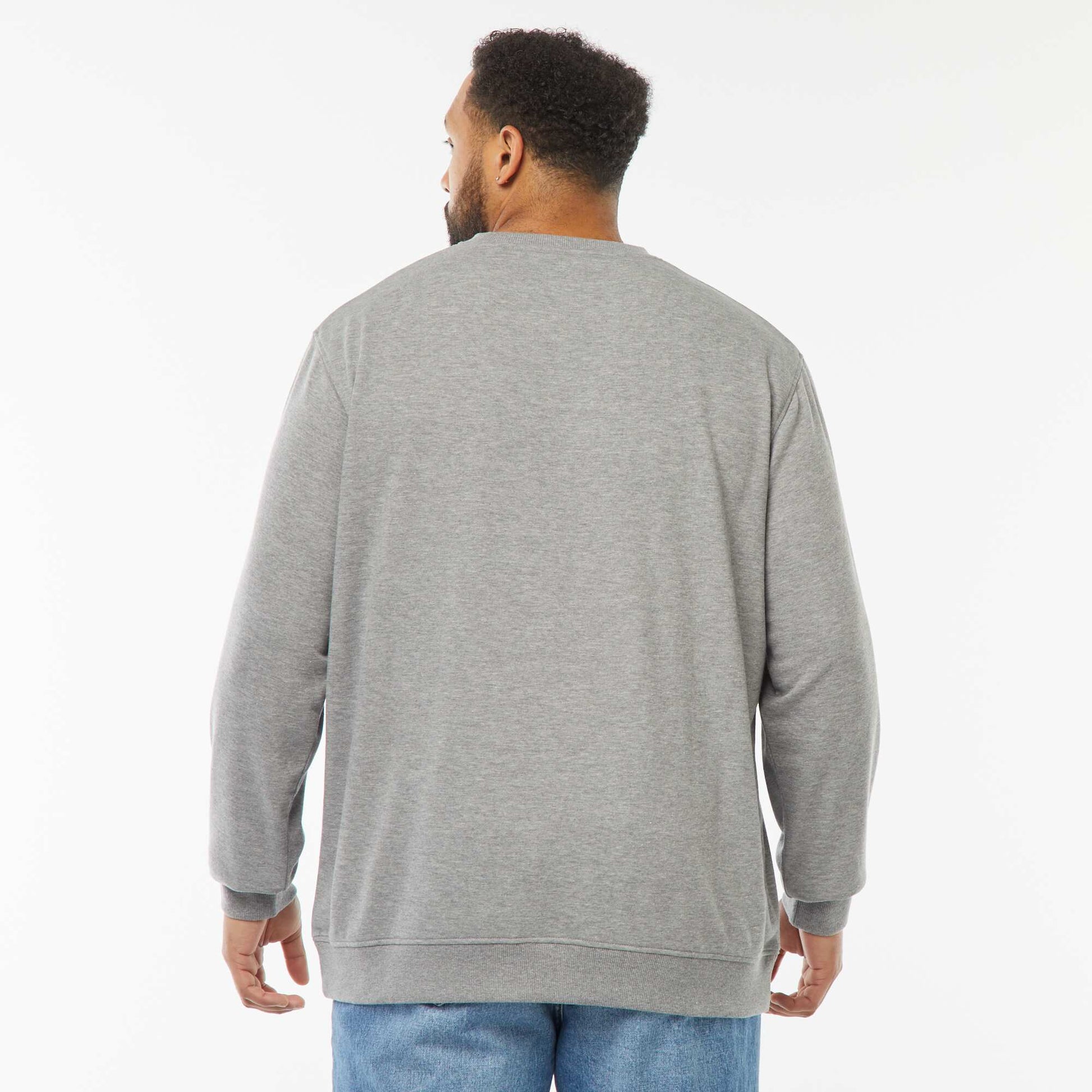 Sweat col rond molleton 260 Gr  - Unisexe GRIS