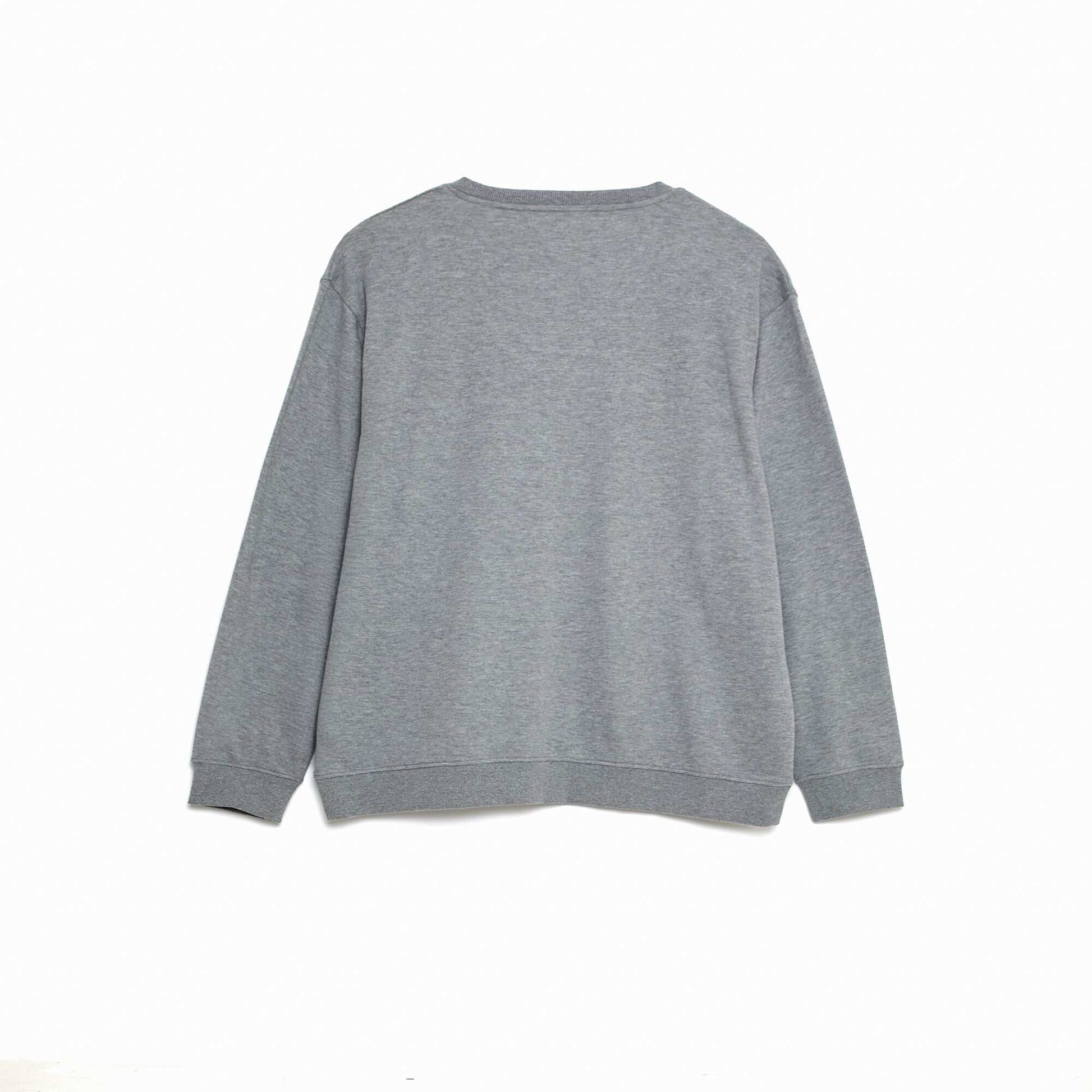 Sweat col rond molleton 260 Gr  - Unisexe GRIS