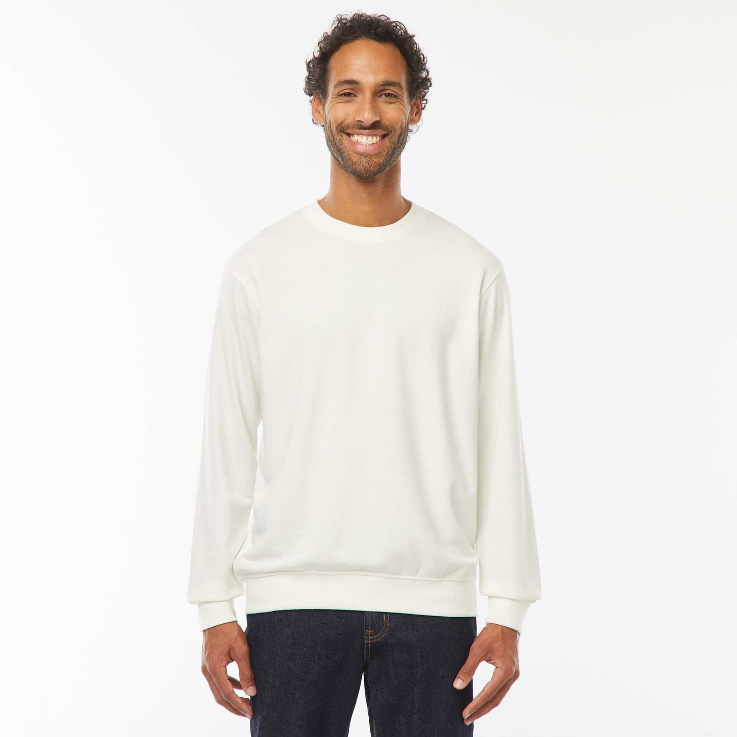 Sweat col rond molleton 260 Gr  - Unisexe BLANC