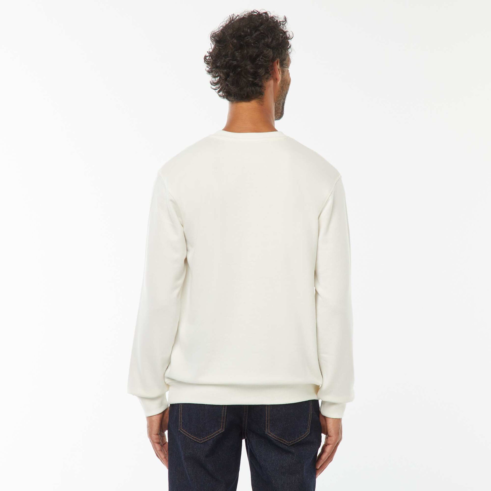 Sweat col rond molleton 260 Gr  - Unisexe BLANC