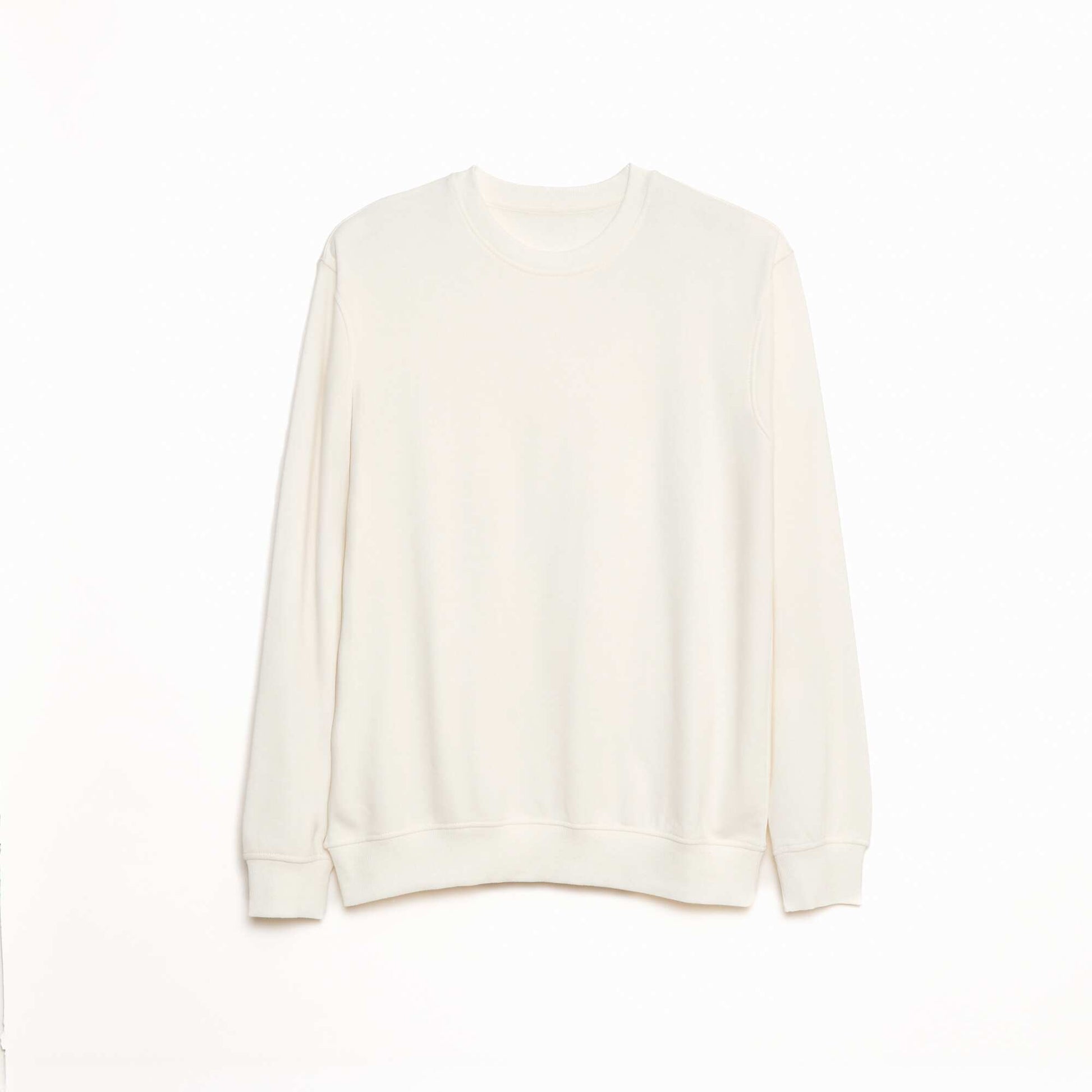 Sweat col rond molleton gratté 260 Gr  - Unisexe BLANC