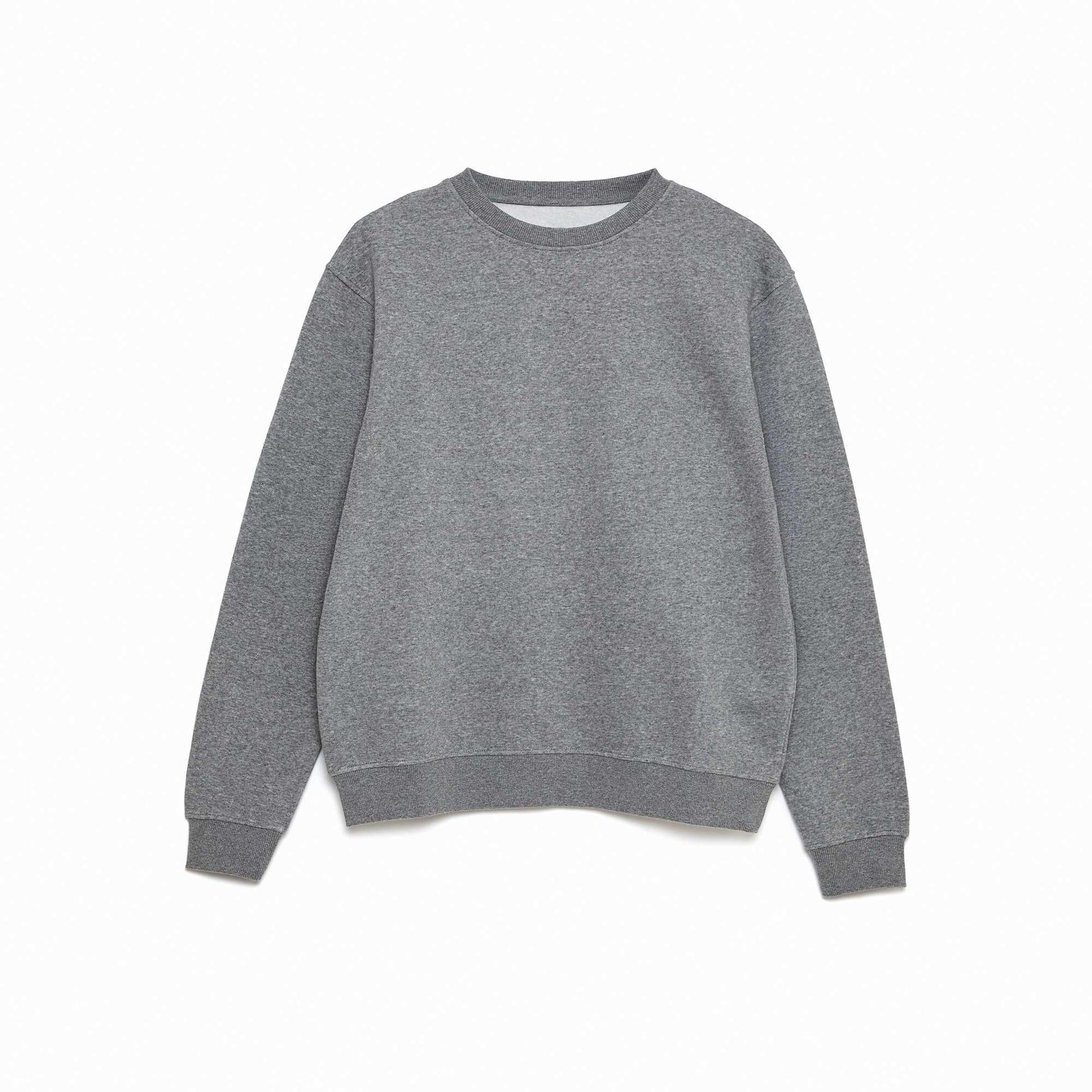 Sweat col rond molleton gratté 260 Gr  - Unisexe GRIS