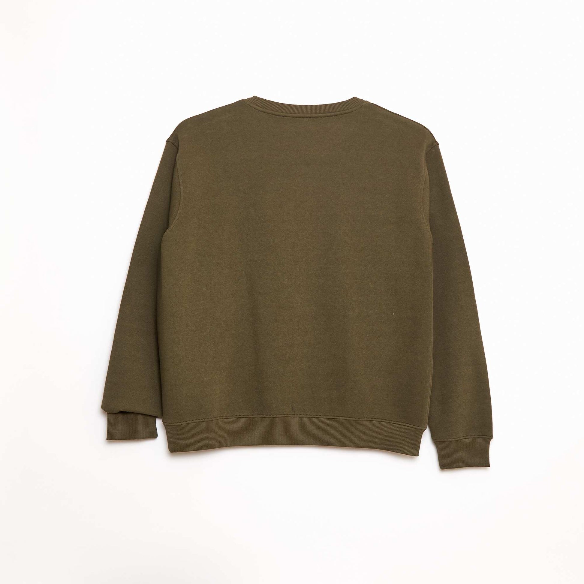 Sweat col rond molleton gratté 260 Gr  - Unisexe KAKI
