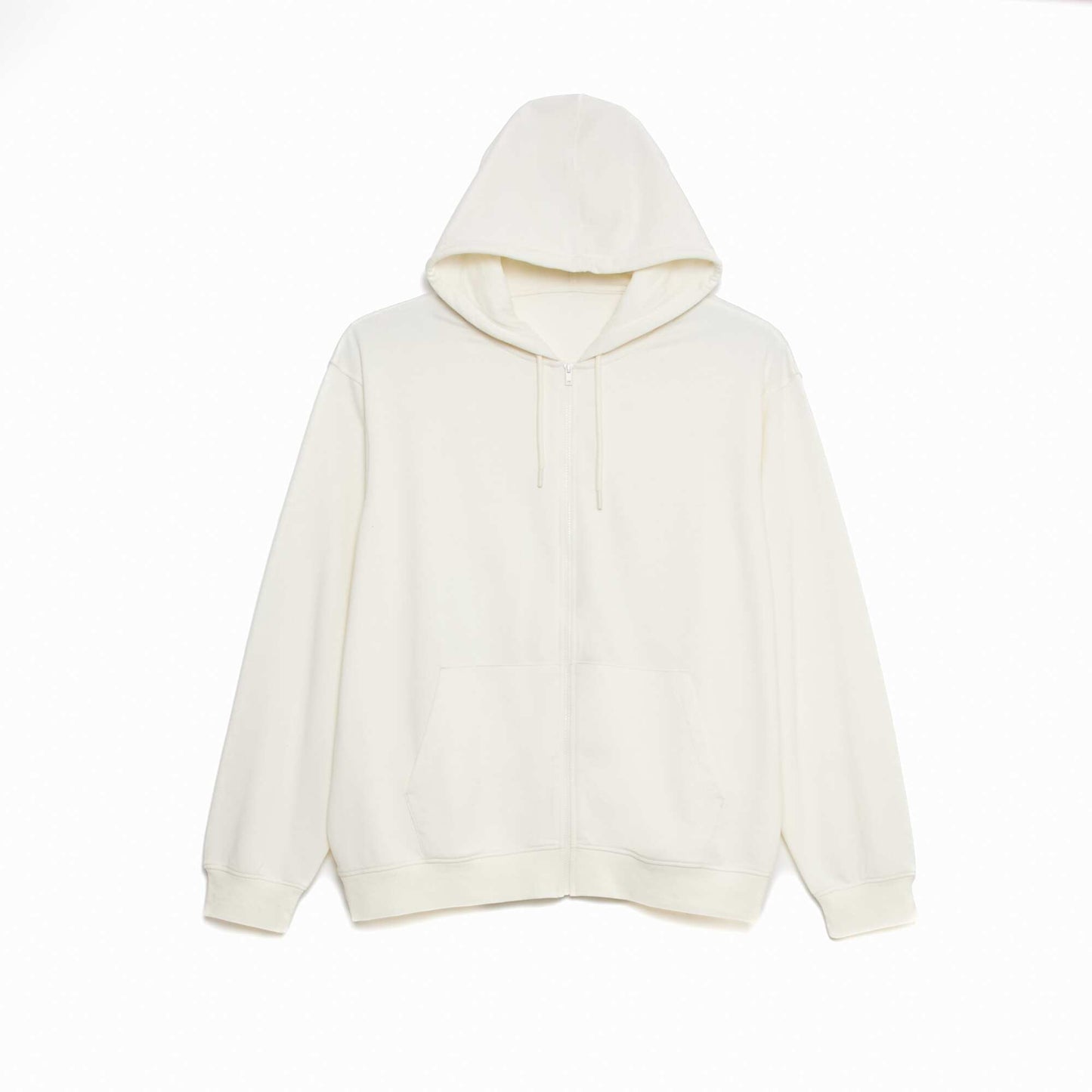 Sweat zippé capuche 260 Gr - unisexe BLANC
