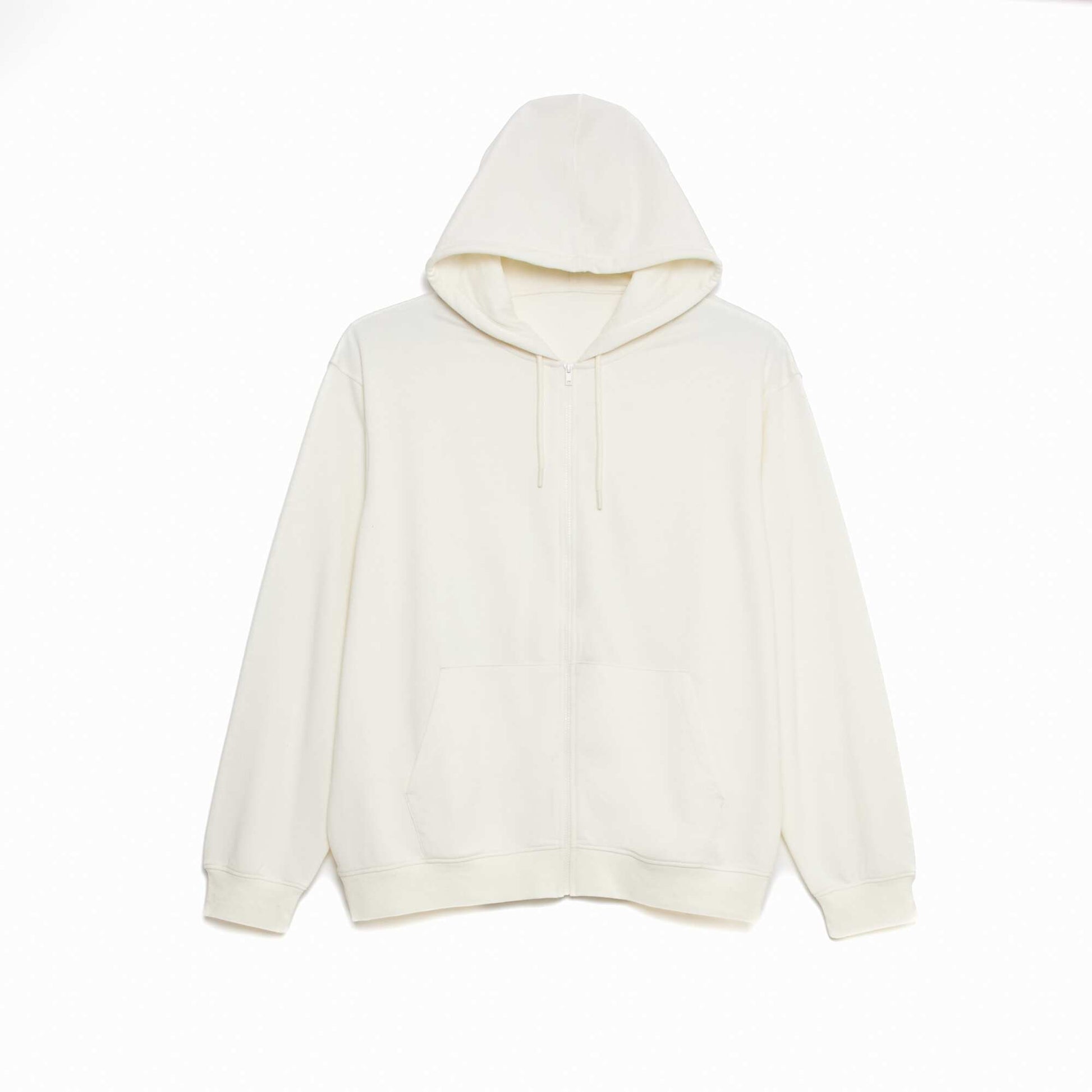Sweat zippé capuche 260 Gr - unisexe BLANC