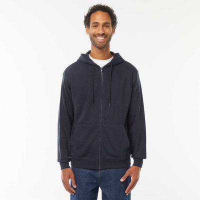 Sweat zippé capuche 260 Gr - unisexe BLEU MARINE