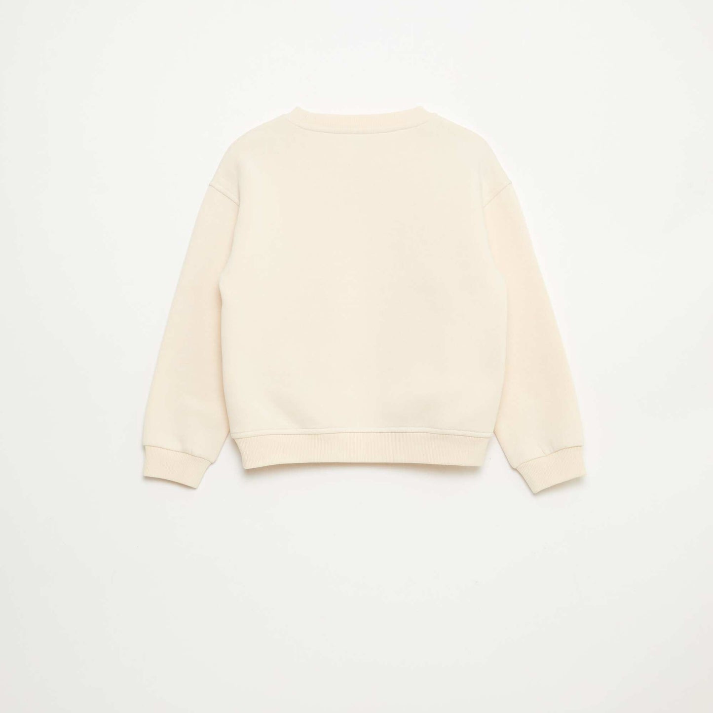 Sweat en molleton avec animation strass BLANC