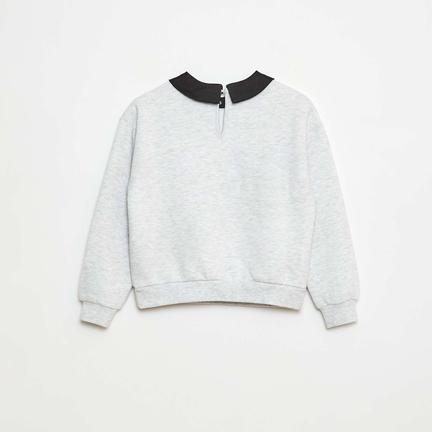 Sweat loose avec col à strass GRIS