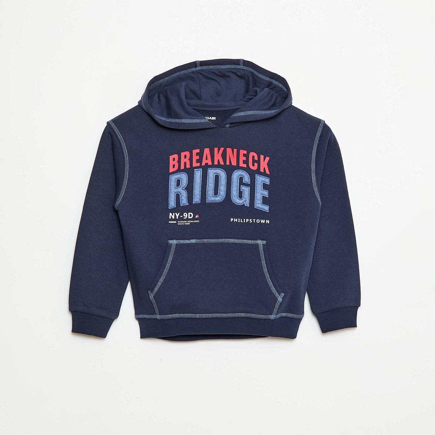 Sweat à capuche imprimé BLEU