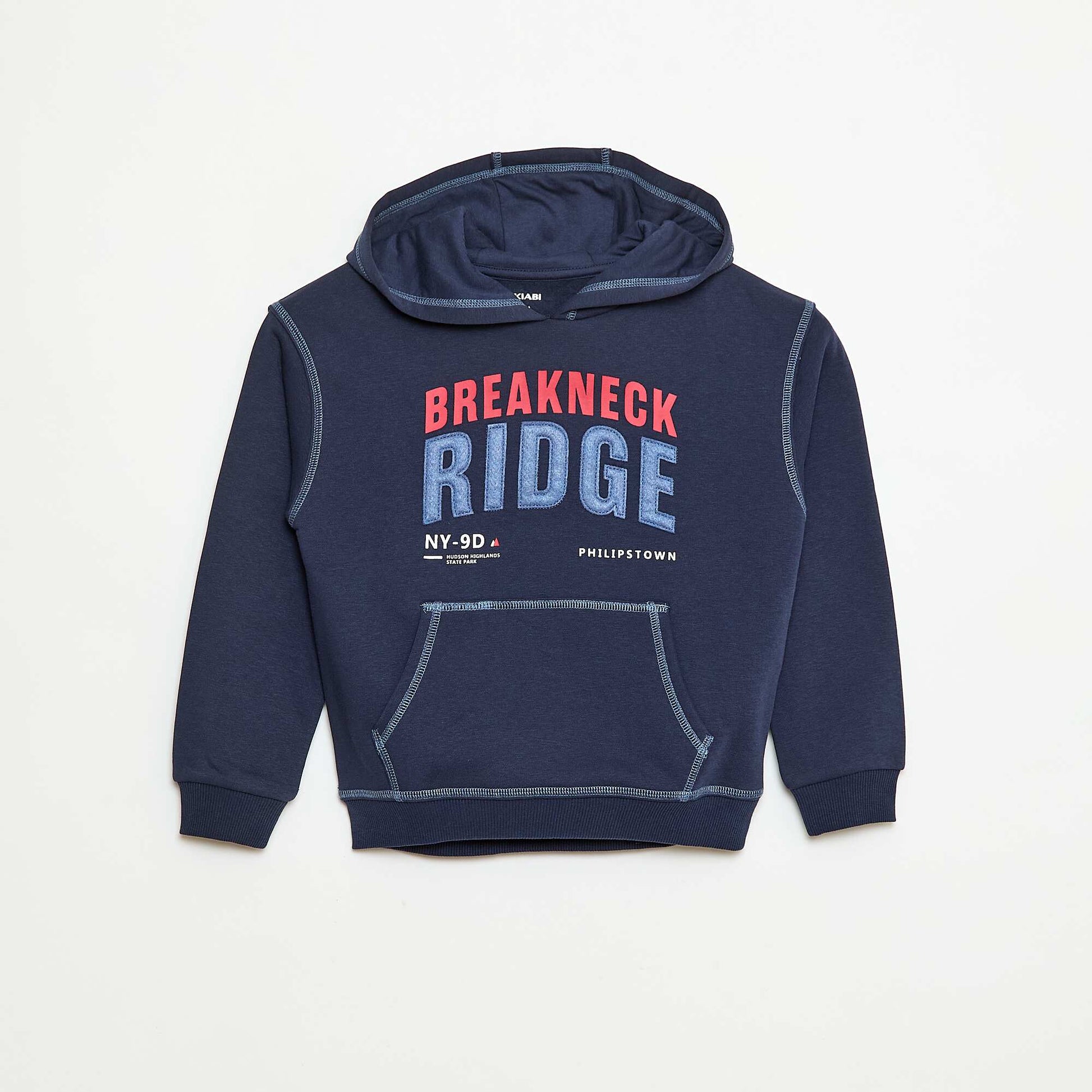 Sweat à capuche imprimé BLEU