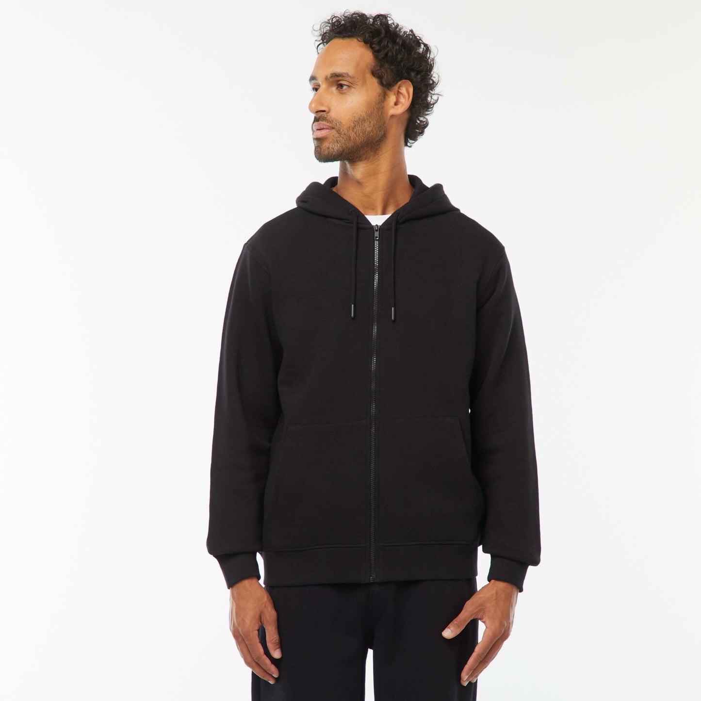 Sweat zippé molleton 260 Gr - unisexe NOIR