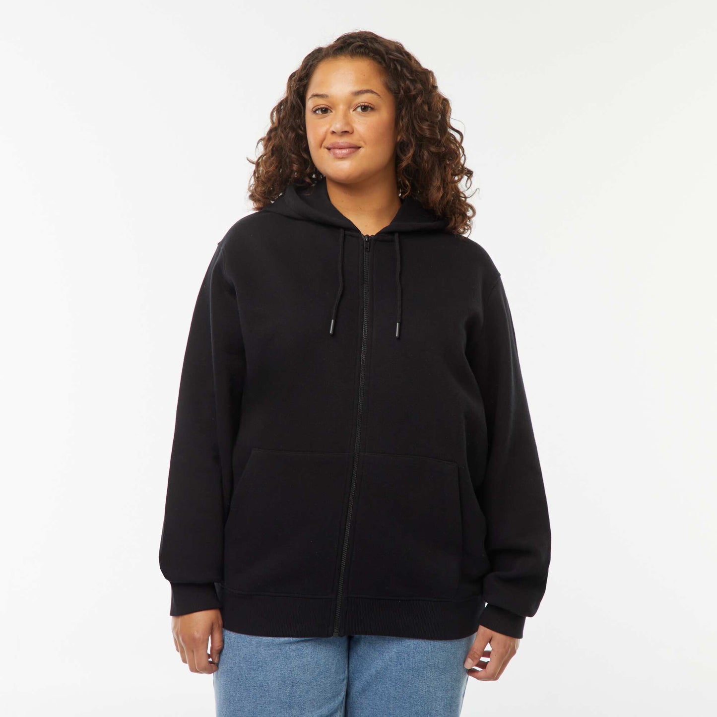 Sweat zippé molleton 260 Gr - unisexe NOIR