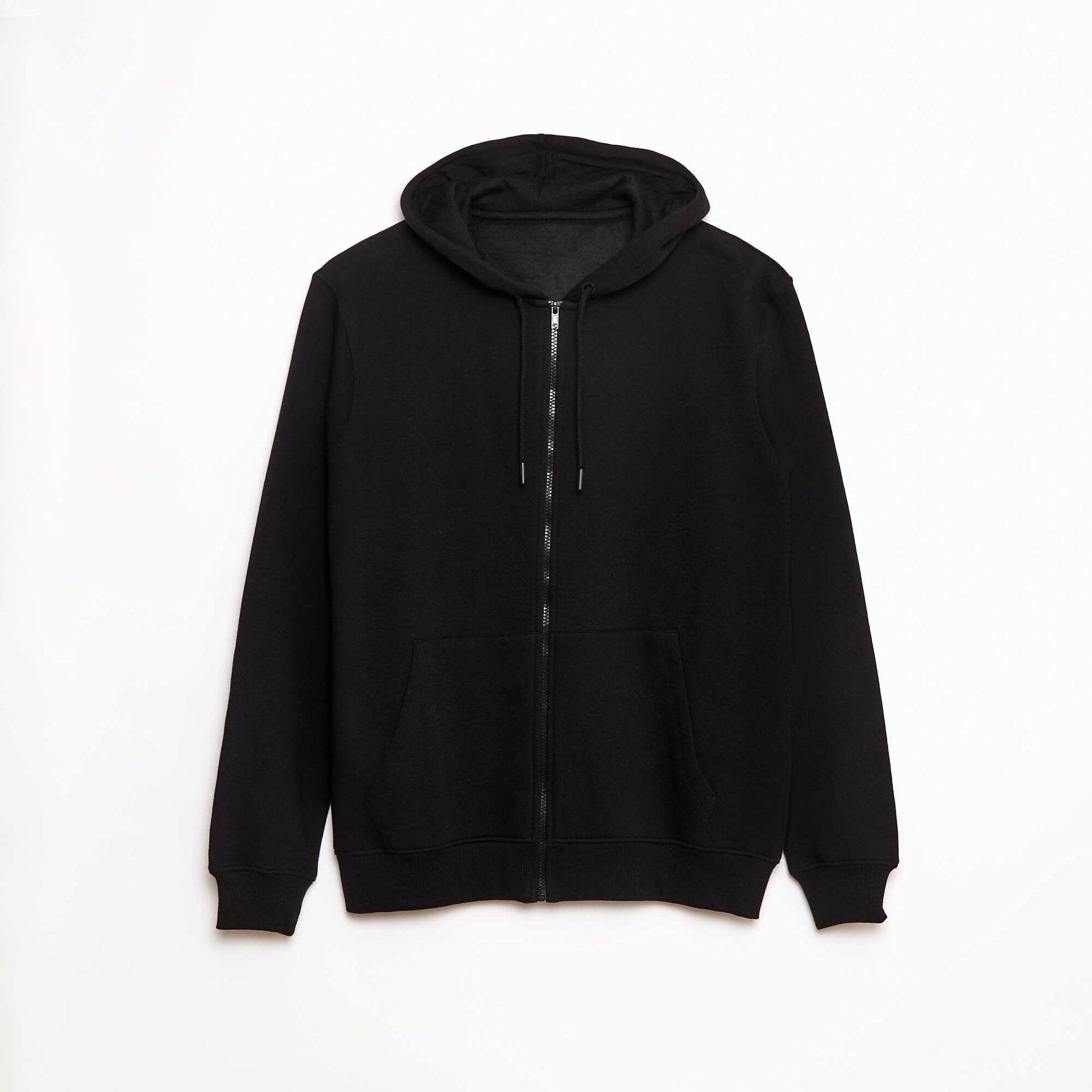 Sweat zippé molleton 260 Gr - unisexe NOIR