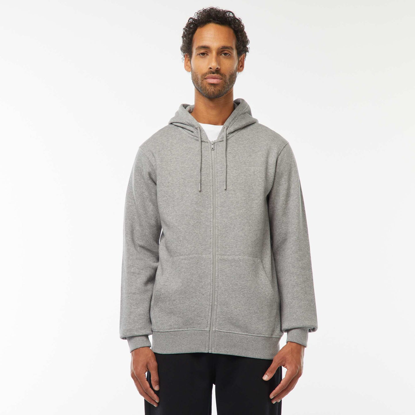 Sweat zippé molleton 260 Gr - unisexe GRIS