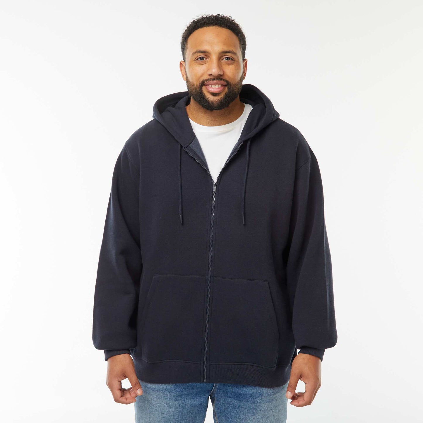 Sweat zippé molleton 260 Gr - unisexe BLEU MARINE