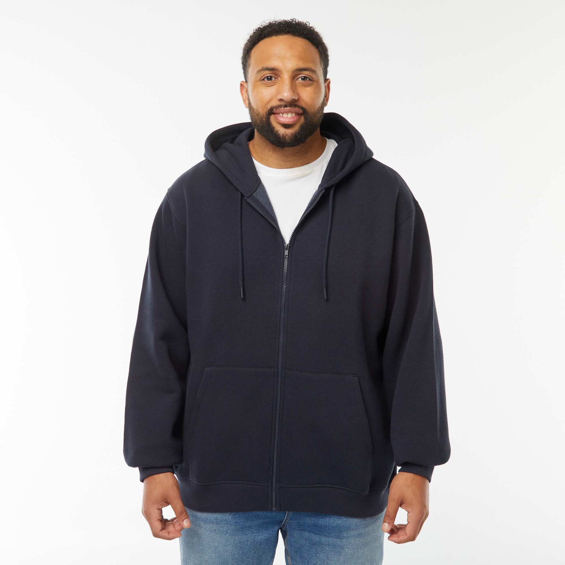 Sweat zippé molleton 260 Gr - unisexe BLEU MARINE