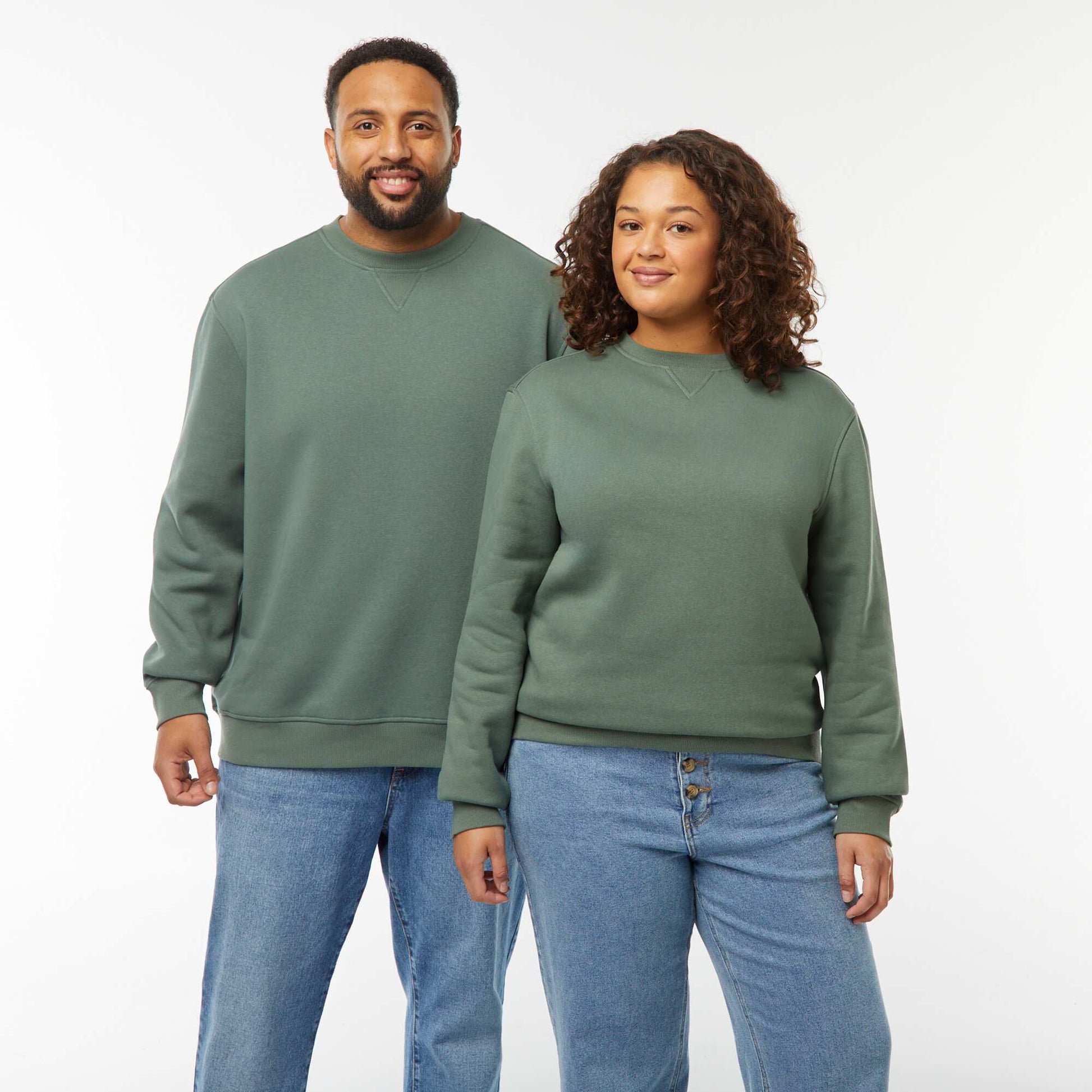 Sweat col rond molleton 320 Gr  - Unisexe VERT